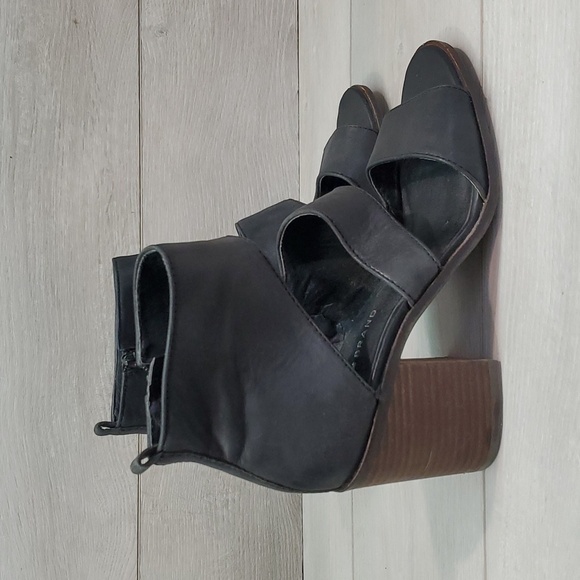 Lucky Brand Womens Kabott Gladiator Ankle Block Leather Booties shoes sz 8.5M - Picture 2 of 12